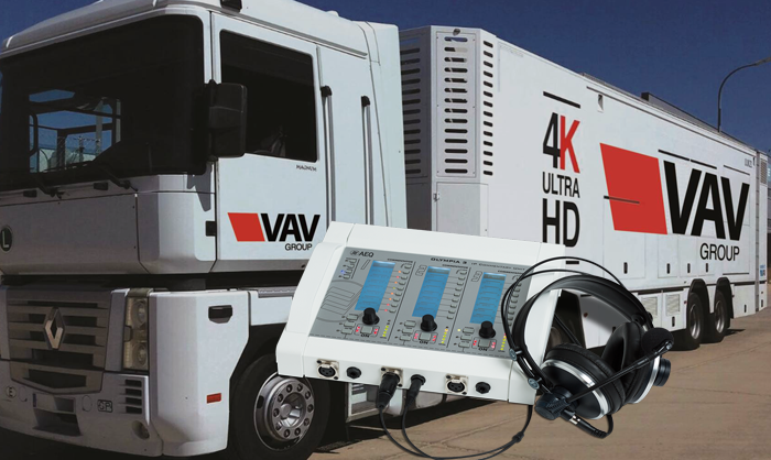 VAV INCORPORATES THE NEW OLYMPIA3 DANTE AoIP CU TO THEIR NEW 4K OBvan