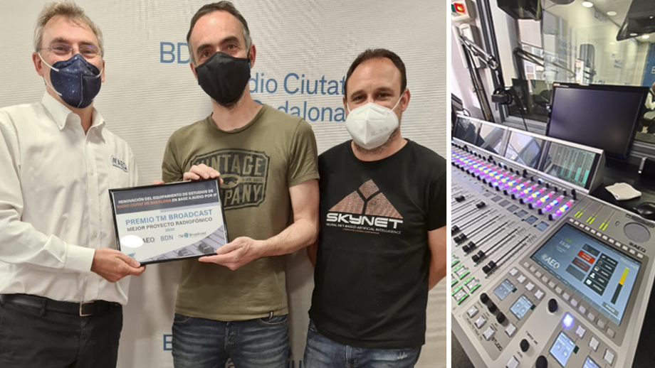 AEQ receives the TM Broadcast award for Best Radio Project in Spain with Badalona Comunicació 